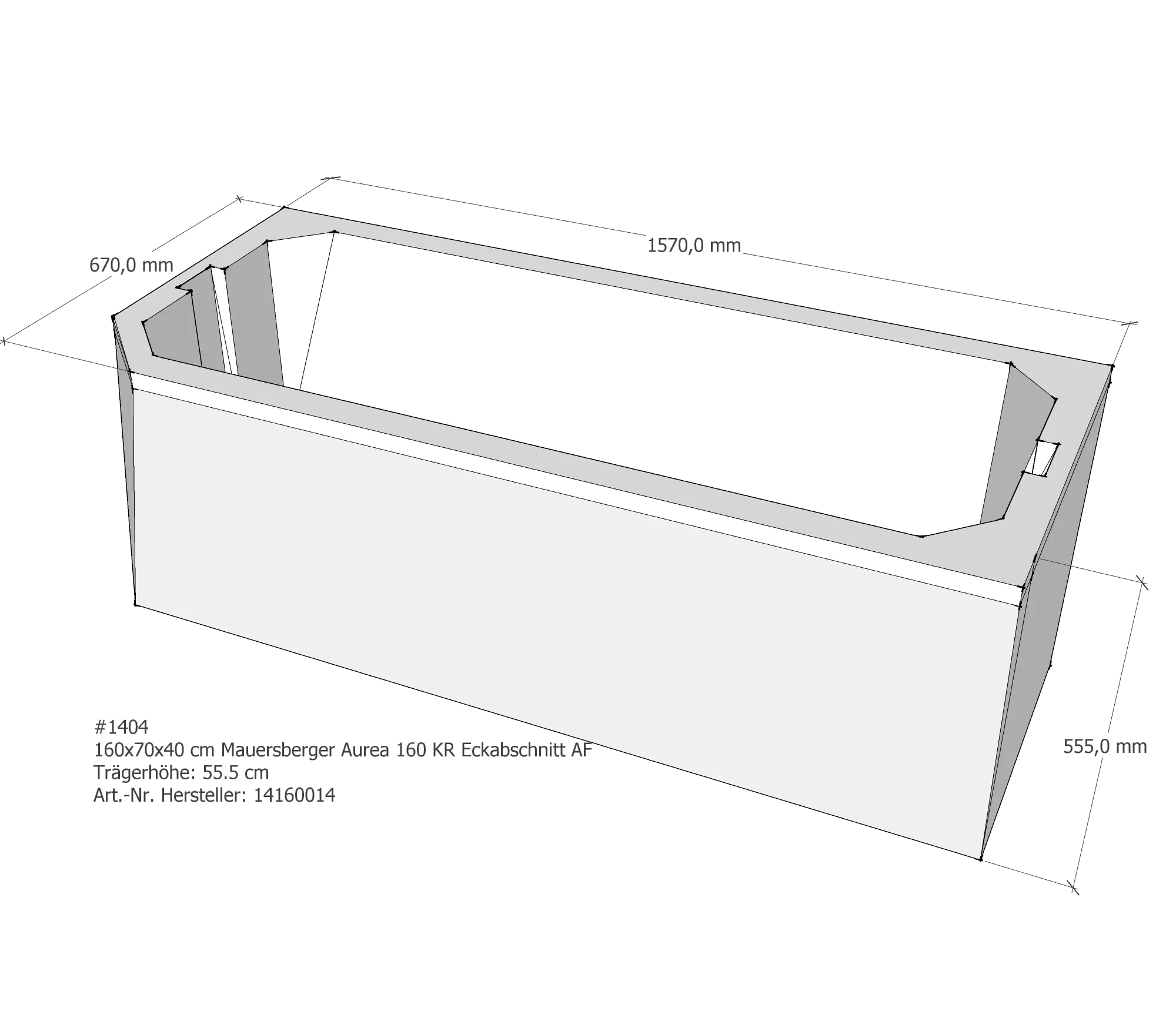 Badewannenträger für Mauersberger Aurea 160 KR 160 × 70 × 40 cm Badewannenträger für Mauersberger Aurea 160 KR 160 × 70 × 40 cm