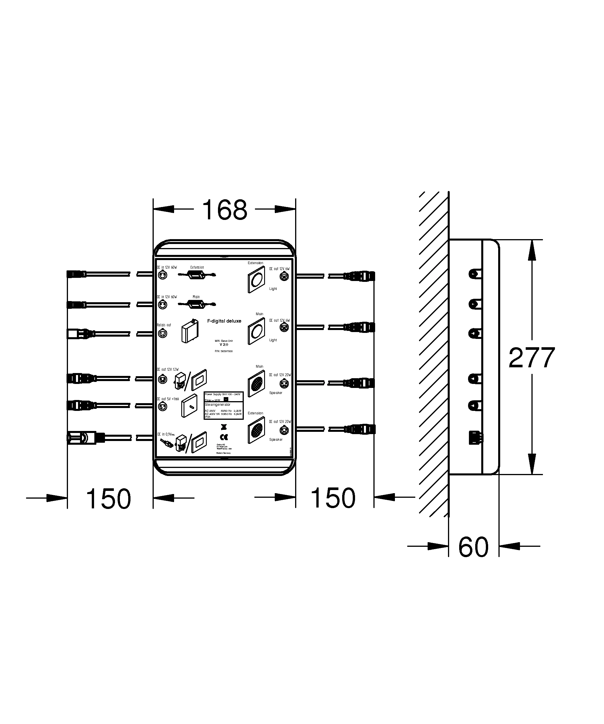 Steuereinheit F-digital Deluxe 36476, 2.0 Bluetooth (BCU V2.0), zur Steuerung der Licht-, Musikmodule