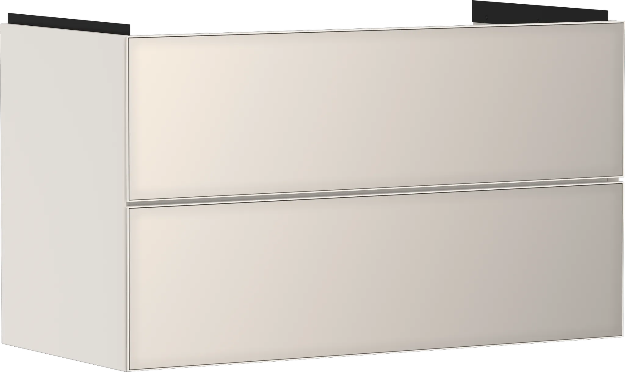 Xevolos E Waschtischunterschrank Sandbeige Matt 980/475 mit 2 Schubkästen für Waschtisch Bronze Struktur