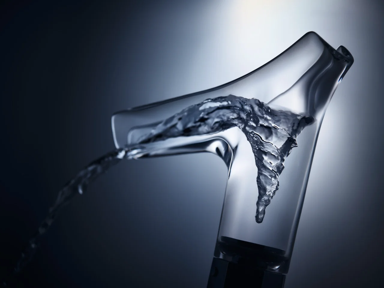 Hansgrohe AXOR Starck V Einhebel-Waschtischmischer chrom, Ausladung 125 mm, ComfortZone 140, Glasauslauf, Keramikmischsystem Hansgrohe AXOR Starck V Einhebel-Waschtischmischer chrom, Ausladung 125 mm, ComfortZone 140, Glasauslauf, Keramikmischsystem