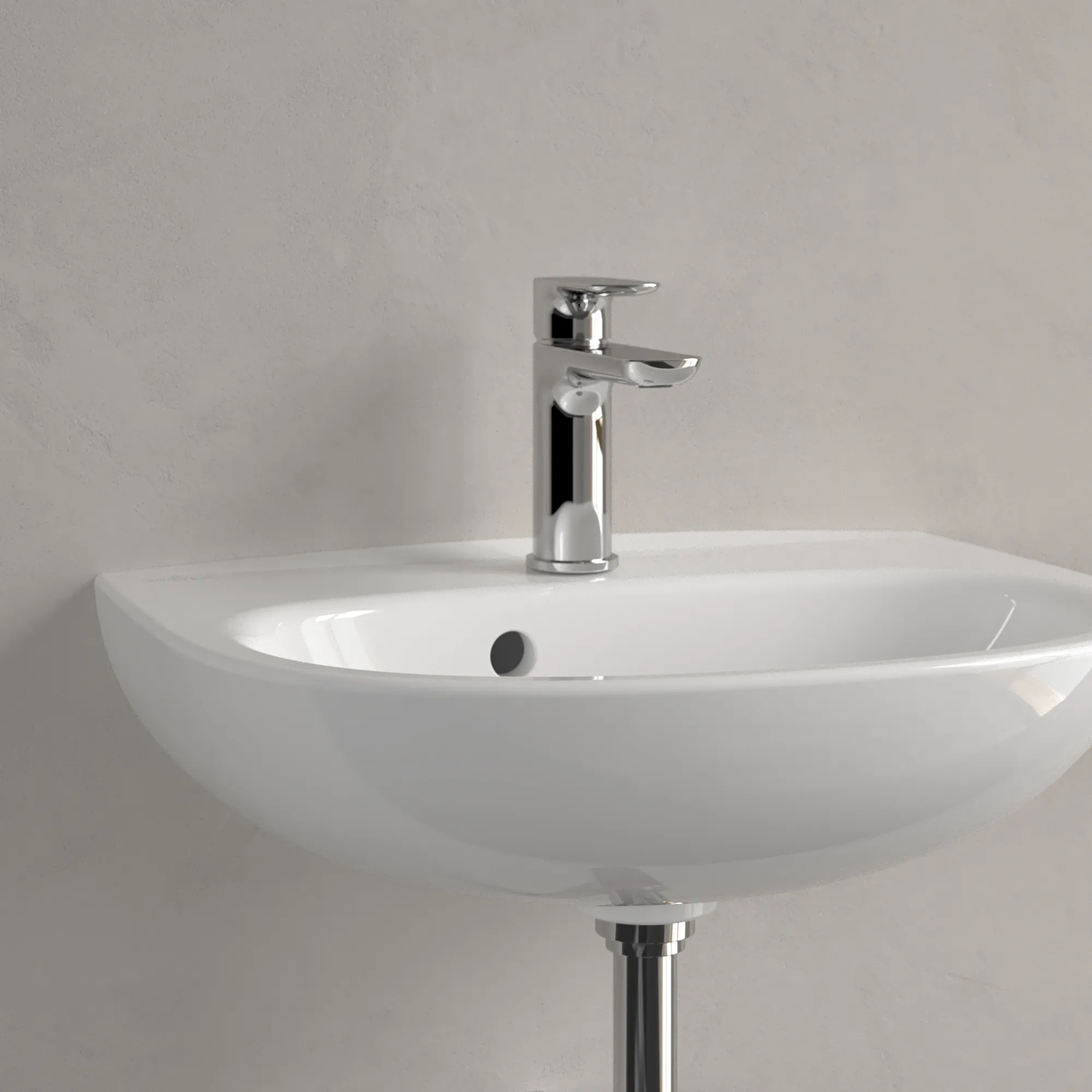 Villeroy & Boch Handwaschbecken O.novo, oval, weiß Alpin CeramicPlus, 500 x 380 mm, Höhe 160 mm, mit Überlauf, für 3-Loch-Armatur Villeroy & Boch Handwaschbecken O.novo, oval, weiß Alpin CeramicPlus, 500 x 380 mm, Höhe 160 mm, mit Überlauf, für 3-Loch-Armatur