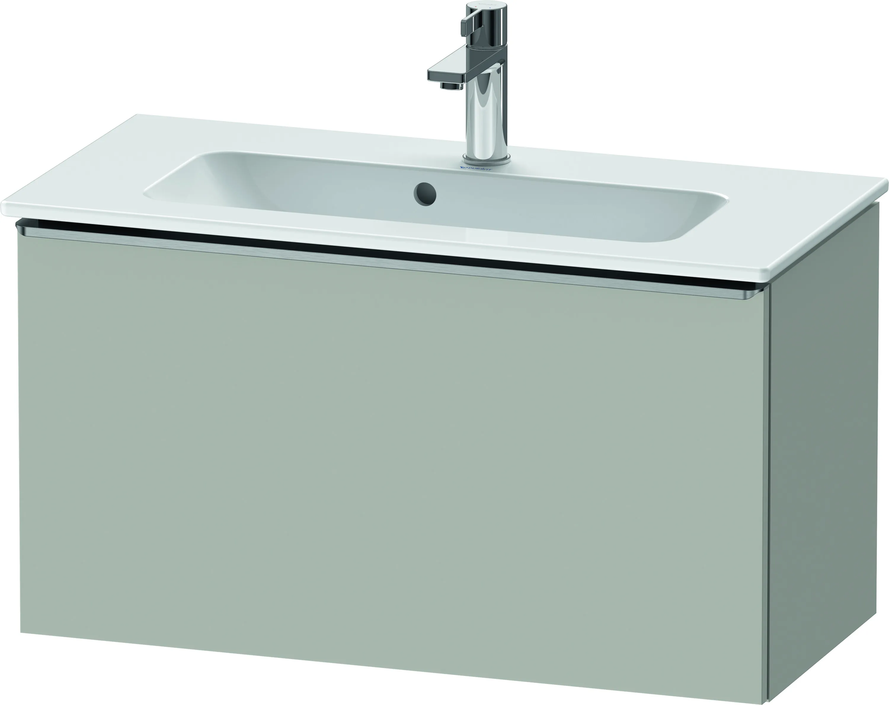 Duravit Waschtischunterschrank wandhängend „D-Neo“ 81 × 44 × 37,2 cm Betongrau Matt