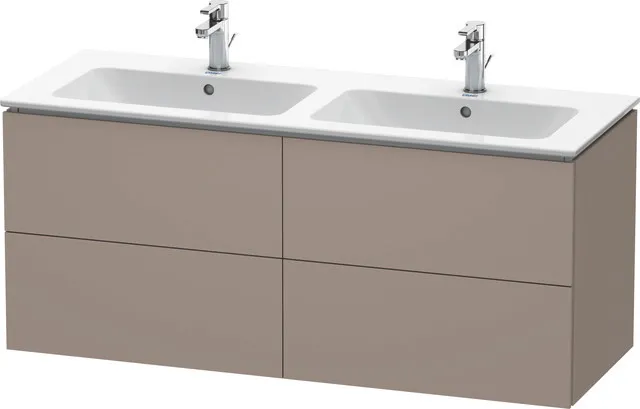 Duravit Waschtischunterschrank wandhängend „L-Cube“ 129 × 55 × 48,1 cm Basalt Matt Duravit Waschtischunterschrank wandhängend „L-Cube“ 129 × 55 × 48,1 cm Basalt Matt