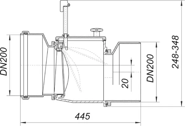 Rückstauverschluss Stausafe H, DN 200