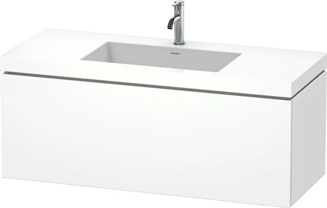 Duravit Möbelset c-shaped Set wandhängend wandhängend „L-Cube“ 120 × 50 × 48 cm Weiß Matt