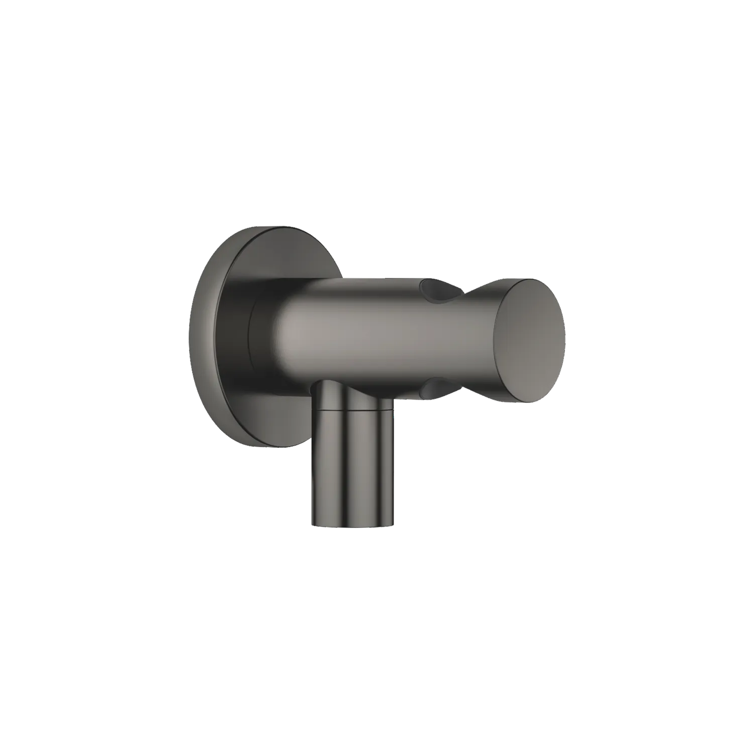 Dornbracht Wandanschlussbogen mit integriertem Brausehalter Dark Platinum gebürstet