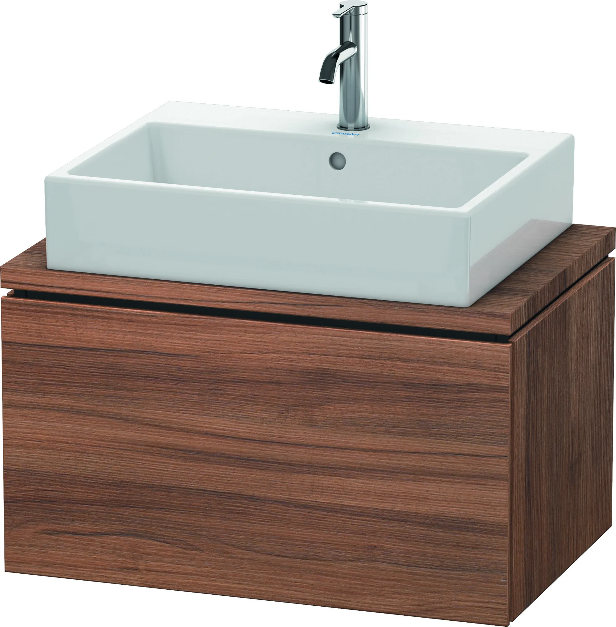Duravit Waschtischunterschrank wandhängend „L-Cube“ 72 × 40 × 47,7 cm Nussbaum Natur