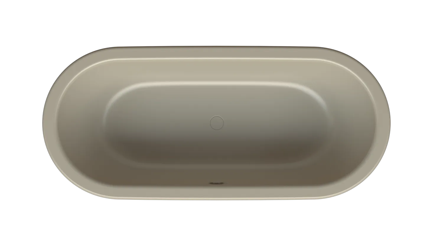 BetteSuno Oval Badewanne, 1775 x 775 x 420 mm, Cashmere, glasierter Titan-Stahl, Freistehend, 2-Sitzer