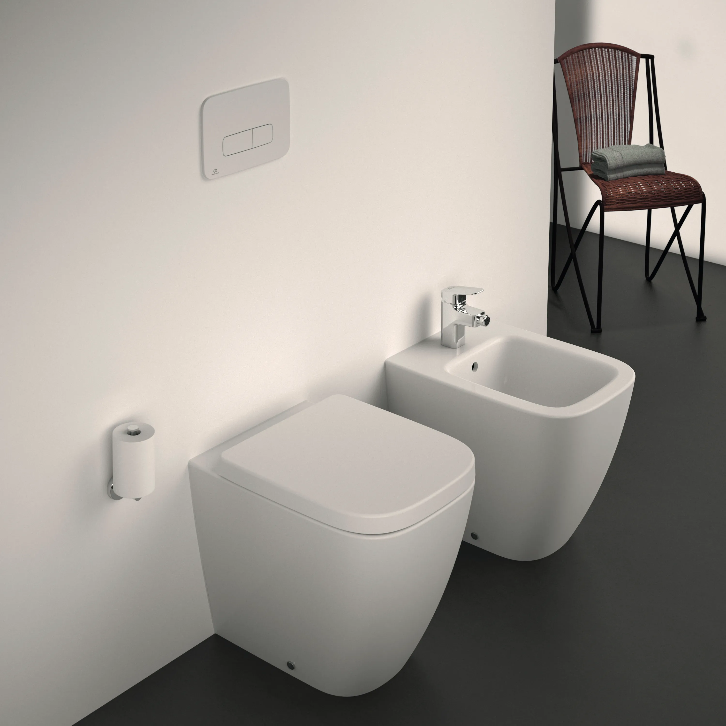 Ideal Standard Bidet „i.lifeS“, Befestigung verdeckt 35,5 × 48 × 40 cm