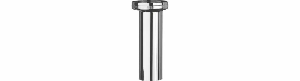 Bördelrohr reduziert MS vc 32 x 100 mm komplett mit Überwurfmutter 1 1/2″