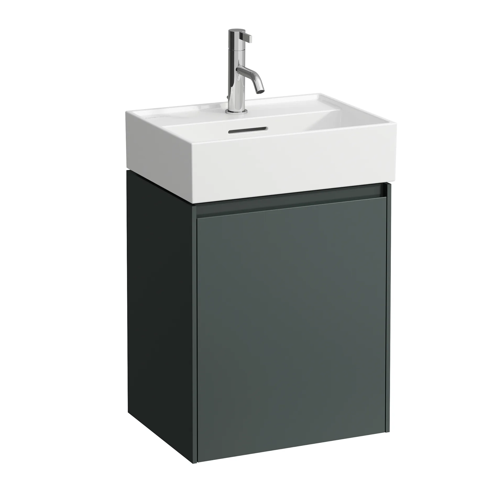 Waschtischunterbau LANI 330x437x515 1 Tür Scharnier links integrierte Griffleiste und Soft-Close 1 Glasablage (fix) für Waschtisch Kartell • H815330 weiß matt Waschtischunterbau LANI 330x437x515 1 Tür Scharnier links integrierte Griffleiste und Soft-Close 1 Glasablage (fix) für Waschtisch Kartell • H815330 weiß matt