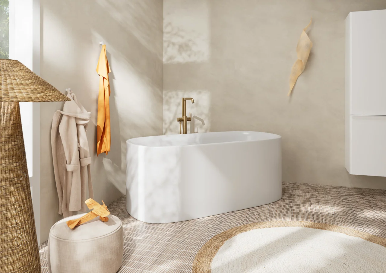 Hansgrohe Tecturis S Einhebel-Wannenmischer bodenstehend Brushed Bronze, Ausladung 194 mm, Keramikmischsystem, max. Durchfluss 21 l/min Hansgrohe Tecturis S Einhebel-Wannenmischer bodenstehend Brushed Bronze, Ausladung 194 mm, Keramikmischsystem, max. Durchfluss 21 l/min