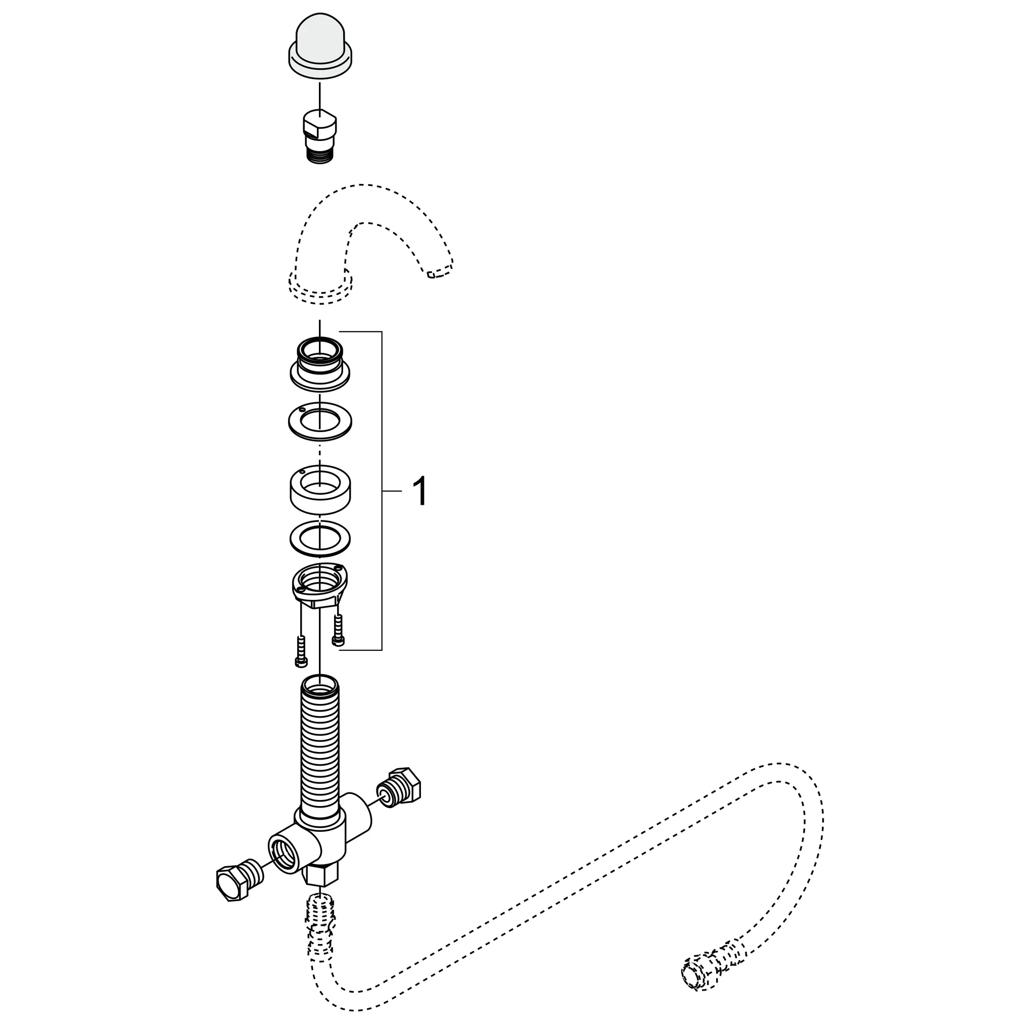 Hansgrohe Grundkörper für Wanneneinlauf, Modellnummer: 96125XXX