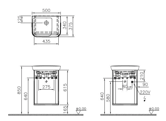 VitrA Sento Set 50 cm Waschtisch mit Unterschrank 1 Tür Türanschlag rechts Weiß Matt VitrA Sento Set 50 cm Waschtisch mit Unterschrank 1 Tür Türanschlag rechts Weiß Matt