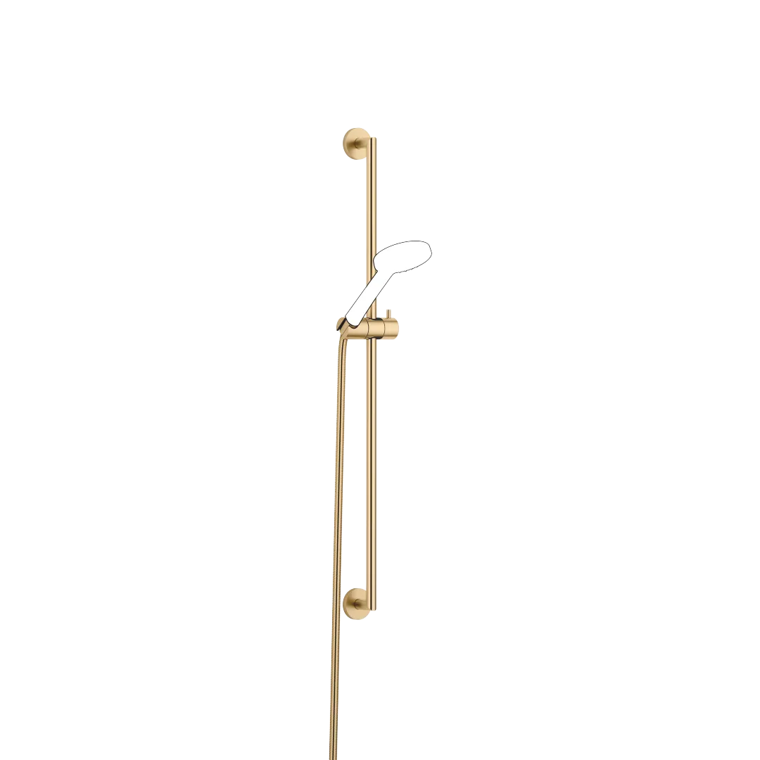 Dornbracht Duschgarnitur ohne Handbrause, SERIENSPEZIFISCH 26413625, Gold gebürstet PVD, Stichmaß 800 mm, Rosette Ø 55 mm, Rohrdurchmesser 18 mm, Brauseschlauch 1750 mm mit Verdrehschutz