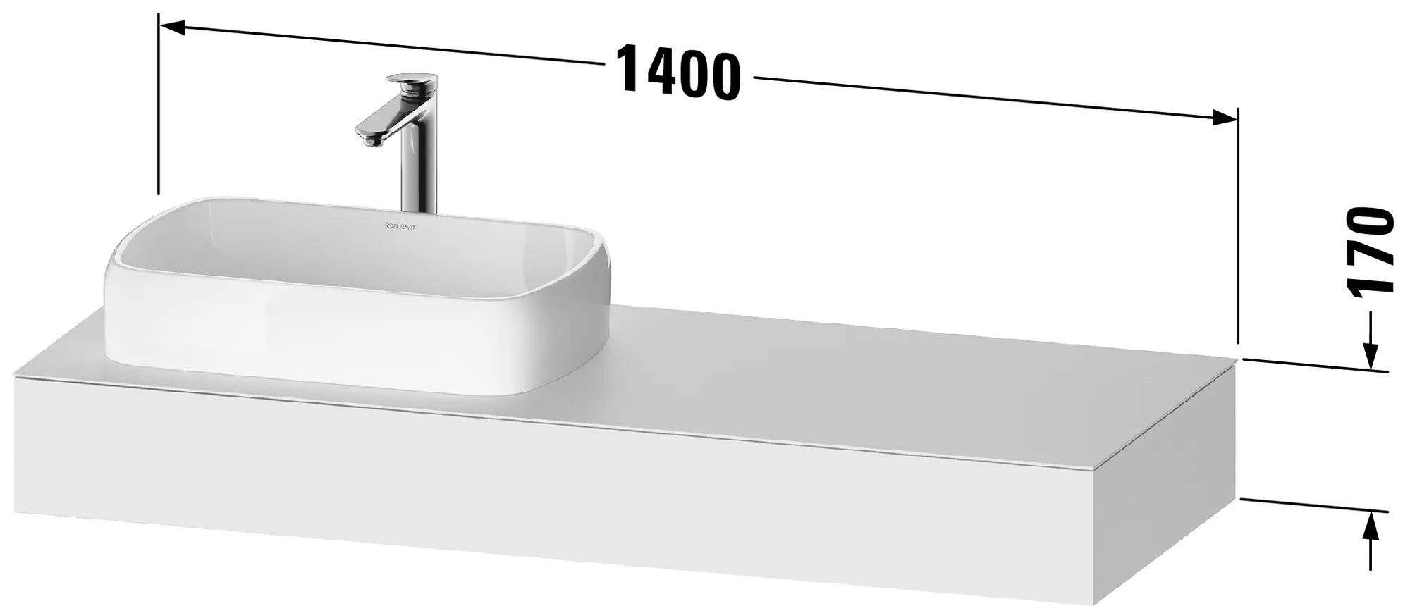 Duravit Konsole „Qatego“ in Taupe Supermatt Duravit Konsole „Qatego“ in Taupe Supermatt