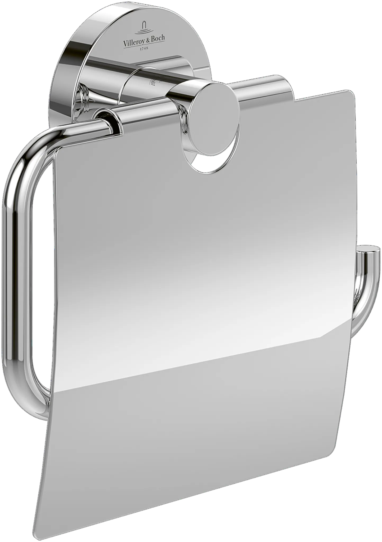 Villeroy & Boch Toilettenpapierhalter „Elements-Tender“ 13,4 × 3,8 × 13,2 cm in chrom, Befestigung verdeckt
