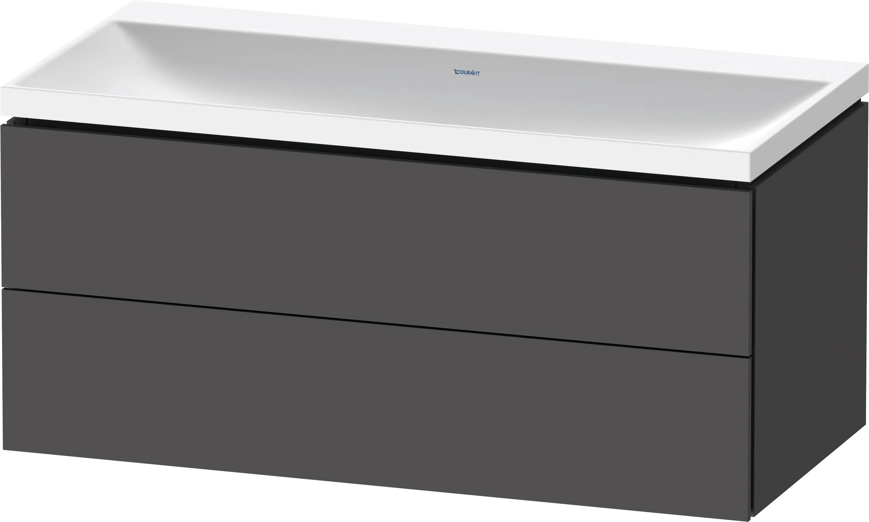 Duravit Möbelset c-shaped Set wandhängend wandhängend „L-Cube“ 100 × 48 × 48 cm Graphit Matt Duravit Möbelset c-shaped Set wandhängend wandhängend „L-Cube“ 100 × 48 × 48 cm Graphit Matt