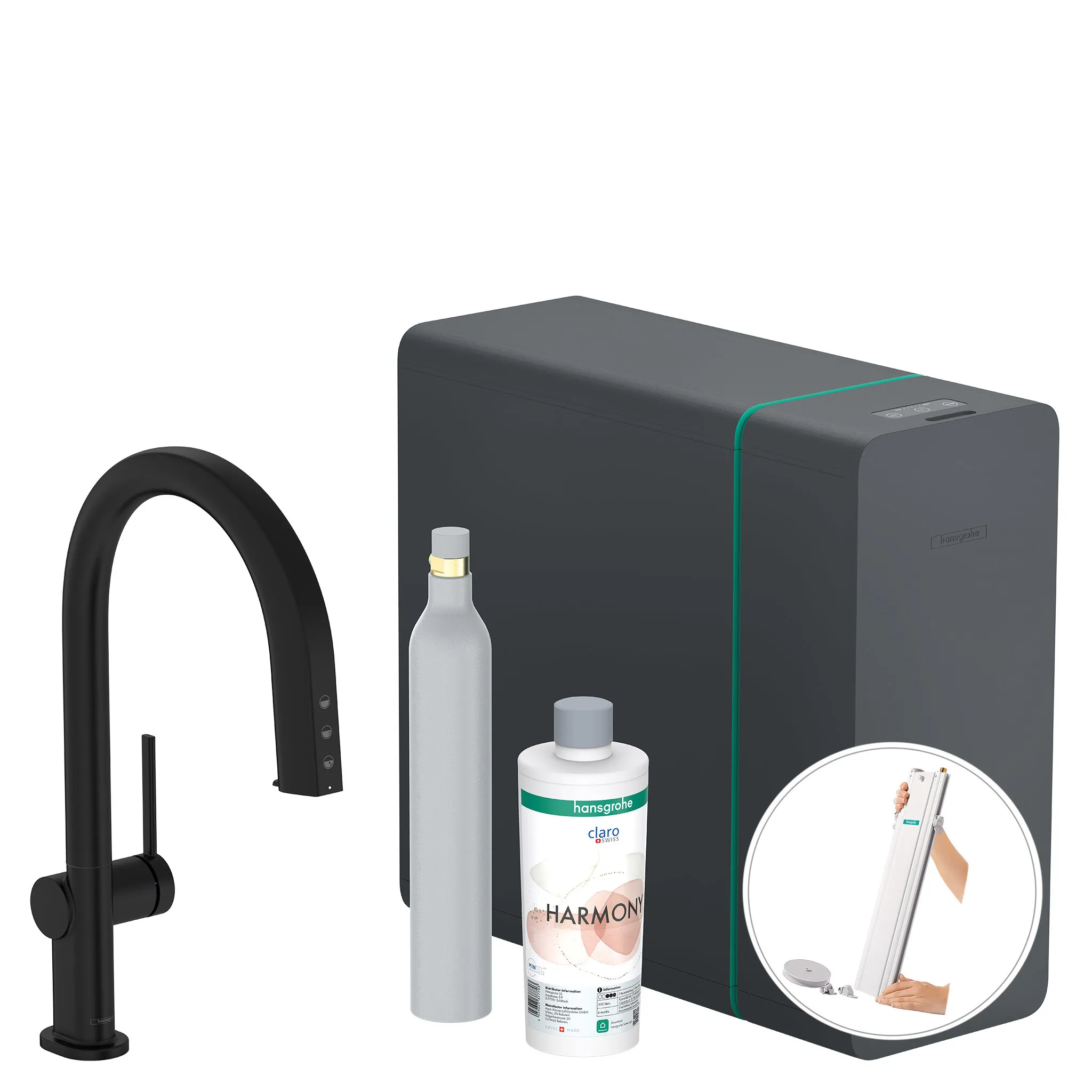 Aqittura M91 SodaSystem 210, Ausziehauslauf, 1jet, sBox, Starter Set Chrom