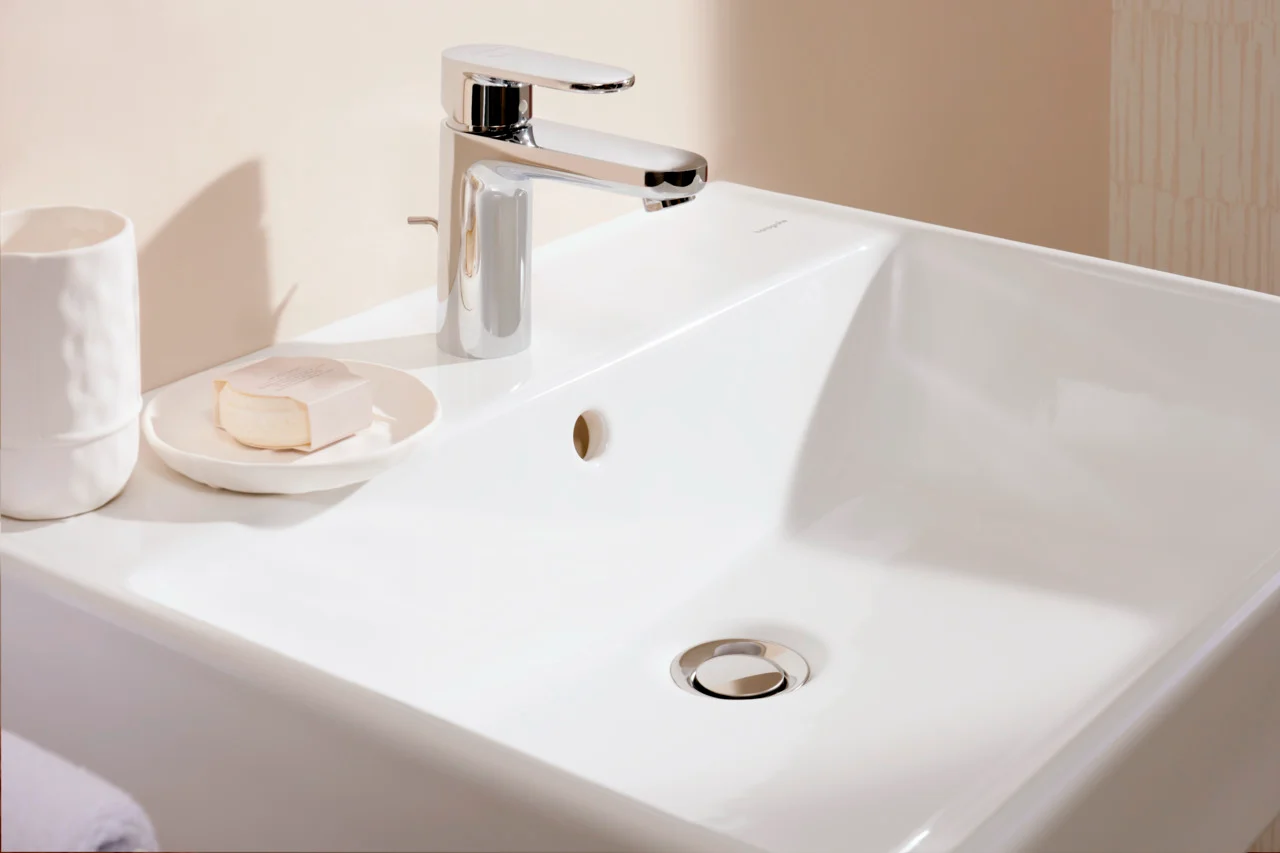 Hansgrohe Waschtisch Xanuia Q, weiß, 600x480 mm, wandhängend mit Hahnloch und Überlauf