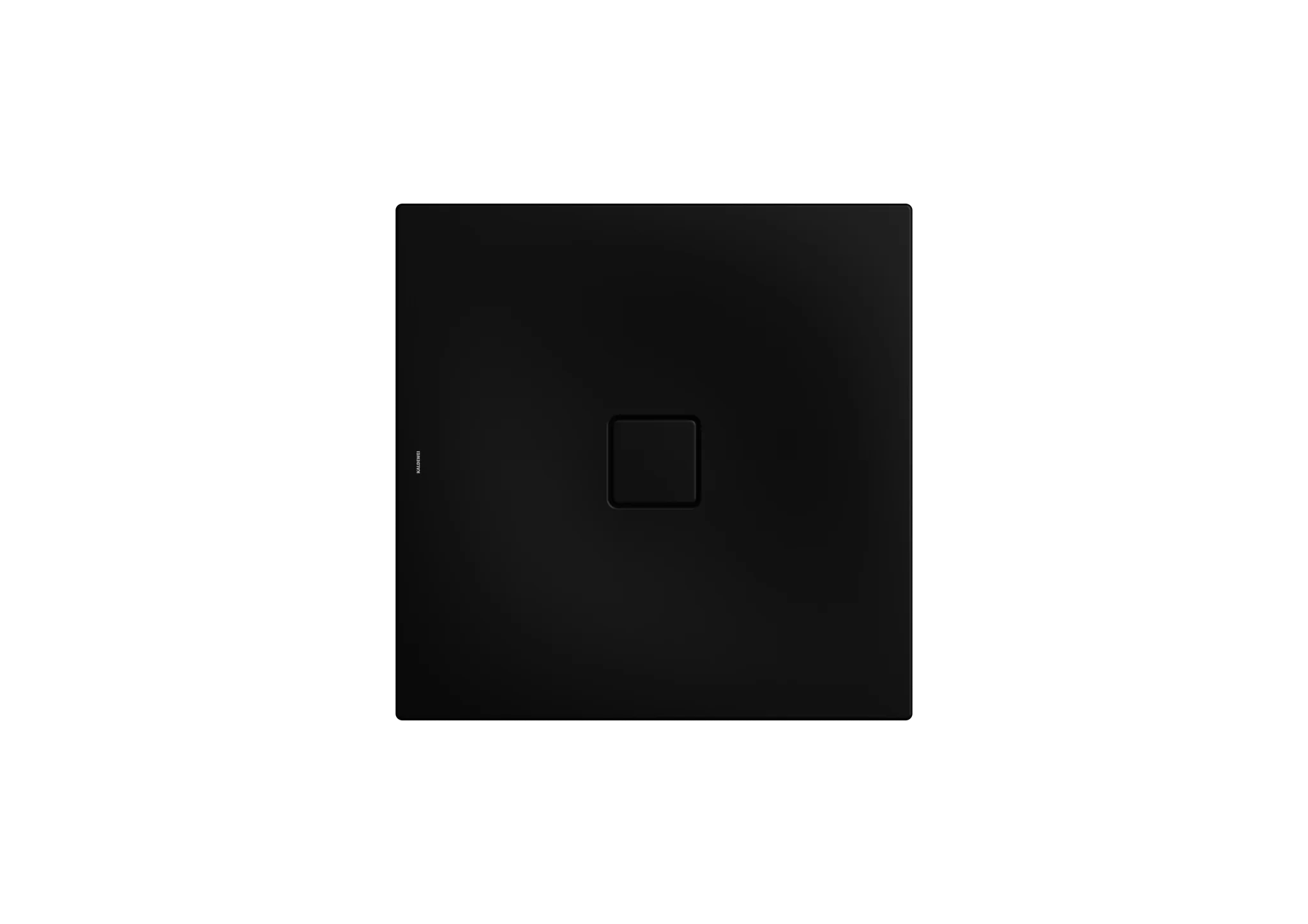 Kaldewei CONOFLAT Duschfläche mit extraflachem Wannenträger, 800x800 mm, schwarz matt, Invisible Grip