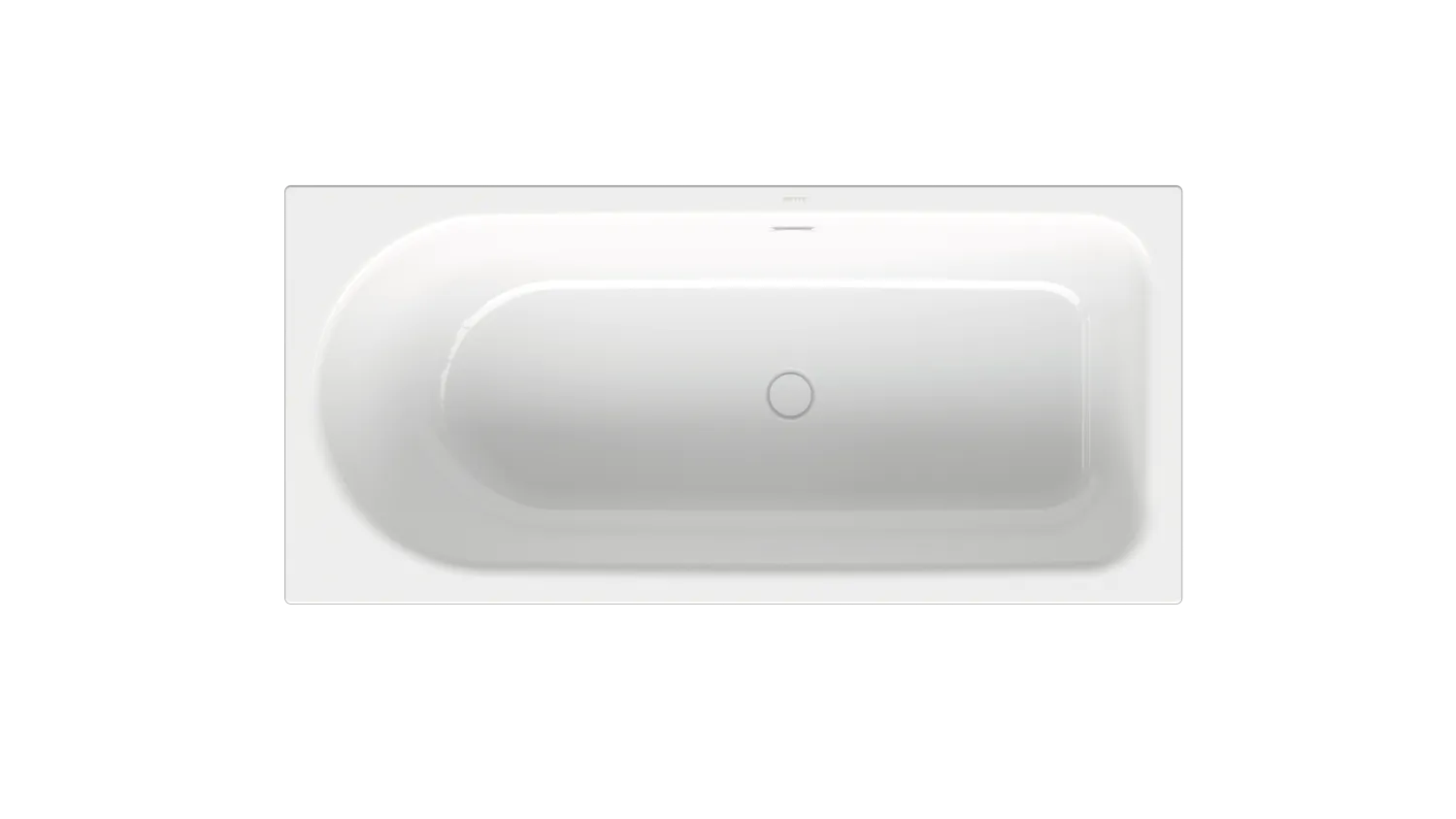 BetteOcean Badewanne Rechteck 1500x700x450 mm Fußende rechts Überlauf hinten weiß glasierter Titan-Stahl