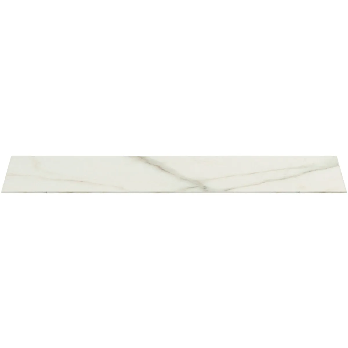 Waschtischplatte Conca, aus Keramik, 1202x373x6mm, Marmor Noir Desir
