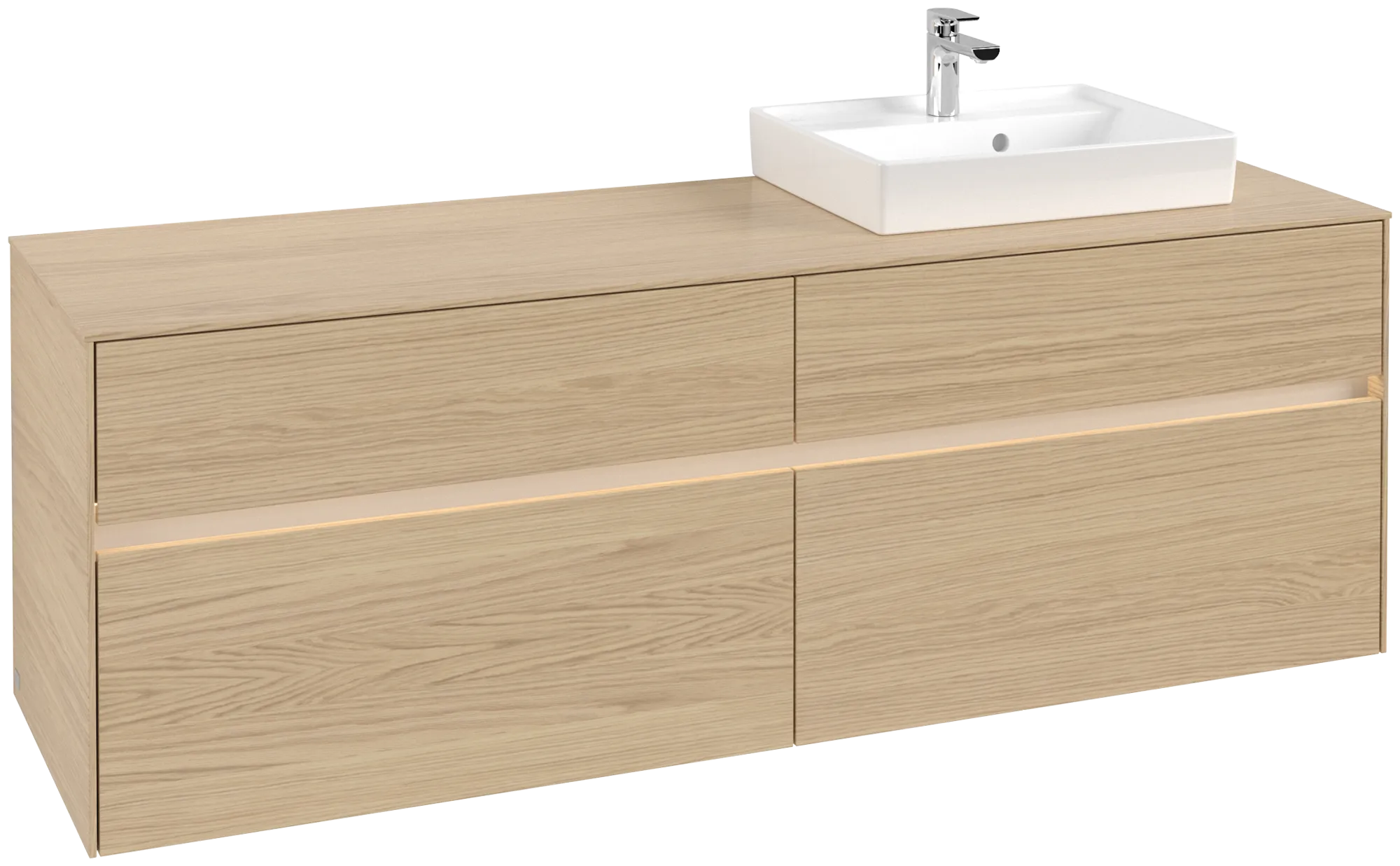 Villeroy & Boch Collaro Waschbeckenunterschrank C079B0, 1600 x 548 x 500 mm, Nordic Oak