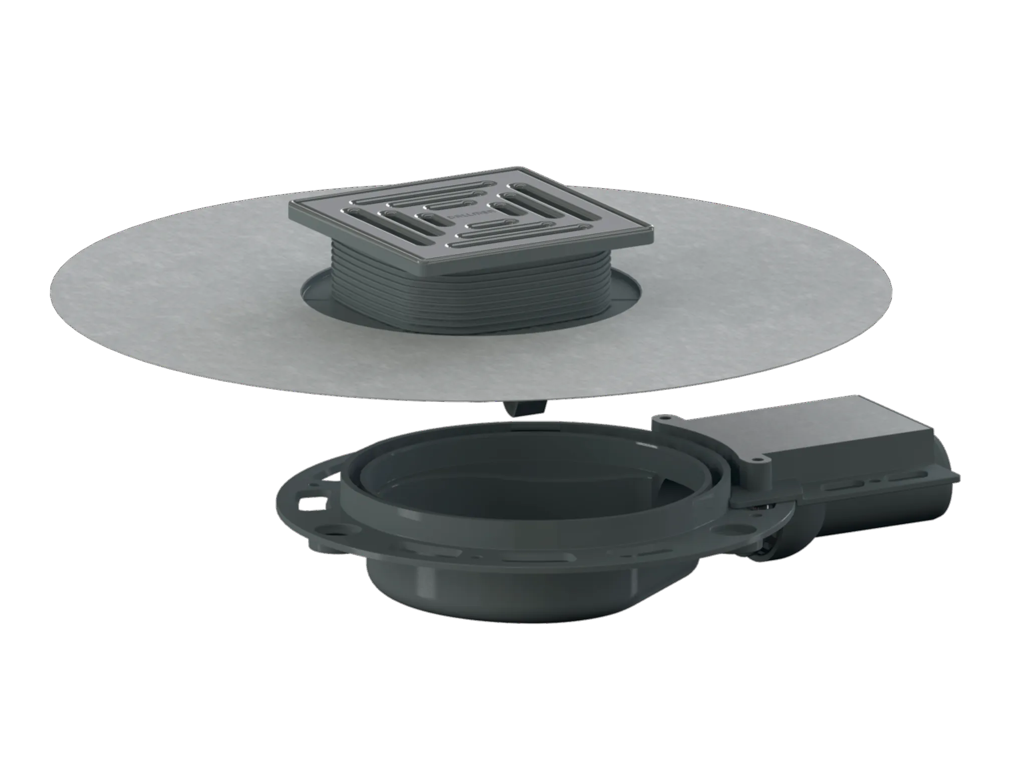 Bodenablauf DallDrain Select Plan OM, DN 40, 120 x 120 mm