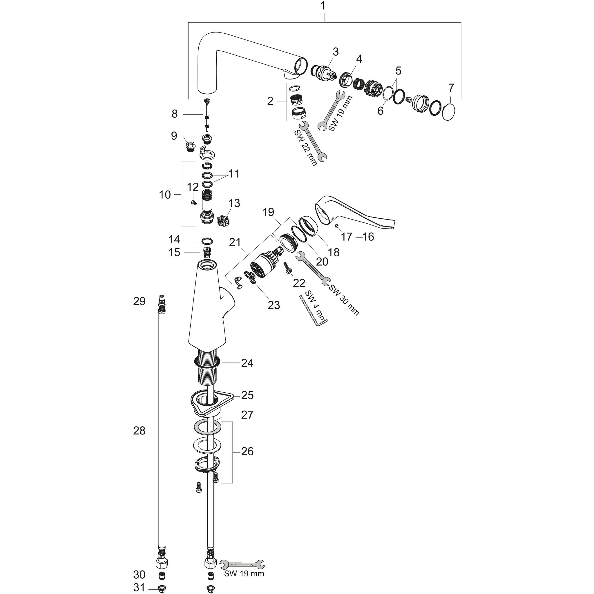 Hansgrohe Mischer Metris Select M71 Einhebel-Küchenmischer 320, 1jet, Chrom Hansgrohe Mischer Metris Select M71 Einhebel-Küchenmischer 320, 1jet, Chrom