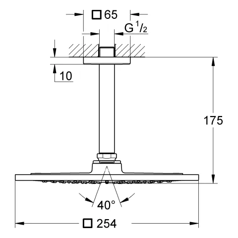Kopfbrauseset Rainshower Aqua 10" 26861, mit Kopfbrause Rainshower Aqua 10", Deckenauslass 142 mm, 9,5 l/min Durchflusskonstanthalter, chrom Kopfbrauseset Rainshower Aqua 10" 26861, mit Kopfbrause Rainshower Aqua 10", Deckenauslass 142 mm, 9,5 l/min Durchflusskonstanthalter, chrom