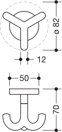 HEWI Dreifachhaken „Serie 477“