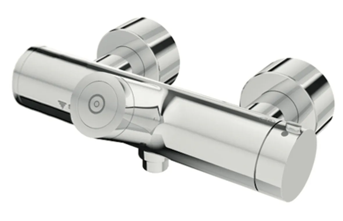 Aufputz-Duscharmatur VITUS VD-C-T / u, Mischwasser, Thermostat, Elektronisch, Selbstschluss, Batteriefach, 2x DN 15 G 1/2 AG, DN 15 G 1/2 AG (unten), chrom Aufputz-Duscharmatur VITUS VD-C-T / u, Mischwasser, Thermostat, Elektronisch, Selbstschluss, Batteriefach, 2x DN 15 G 1/2 AG, DN 15 G 1/2 AG (unten), chrom