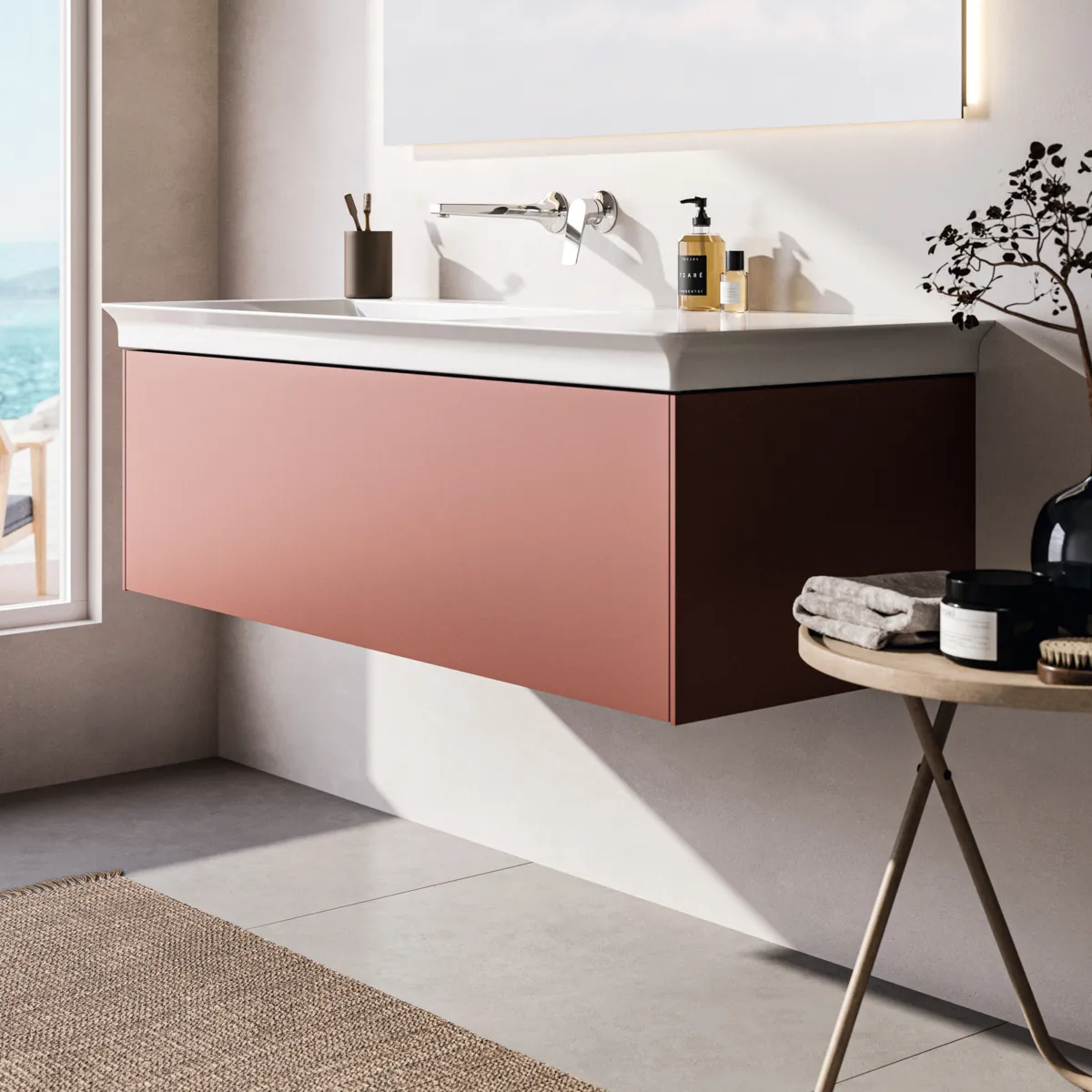 Ideal Standard Möbelwaschtischunterschrank Conca 1 Auszug 1200x505x370mm Sunset