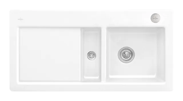 Villeroy & Boch Einbau-Küchenspülbecken „Subway“ 60 1000 × 510 × 220 mm, für Becken rechts in Snow White Villeroy & Boch Einbau-Küchenspülbecken „Subway“ 60 1000 × 510 × 220 mm, für Becken rechts in Snow White