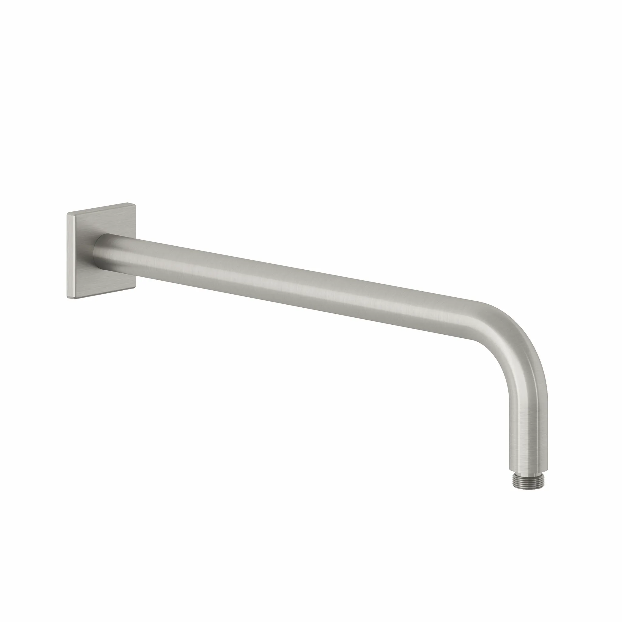 Kludi A-QA Brausearm 400 mm, eckige Wandrosette Stainless brushed nickel, starr, für Tellerkopfbrause, Ausladung 427 mm Kludi A-QA Brausearm 400 mm, eckige Wandrosette Stainless brushed nickel, starr, für Tellerkopfbrause, Ausladung 427 mm