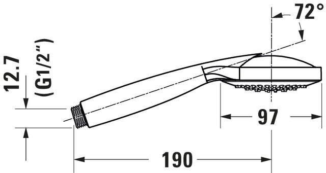 Handbrause D97mm mit Strahlart 1