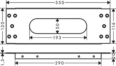 Montageplatte Axor sBox Fliesenrand Montageplatte Axor sBox Fliesenrand