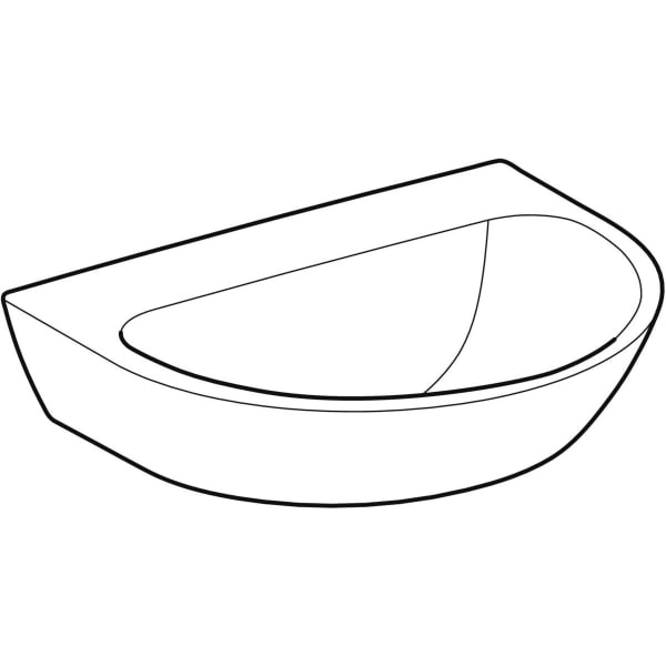 Wandwaschtisch „Renova“, ohne Überlauf 60 × 48 cm in weiß alpin Wandwaschtisch „Renova“, ohne Überlauf 60 × 48 cm in weiß alpin