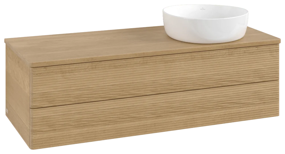 Villeroy & Boch Waschbeckenunterschrank Antao Honey Oak, 1200x360x500 mm, mit Beleuchtung und SoftClosing, Eckig Villeroy & Boch Waschbeckenunterschrank Antao Honey Oak, 1200x360x500 mm, mit Beleuchtung und SoftClosing, Eckig