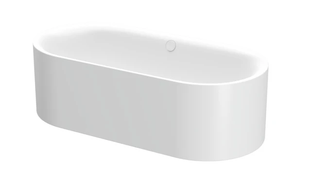 Bette BetteLux Oval Silhouette Badewanne, Edelweiß, 1900 x 900 mm, Randhöhe 575 mm, 2-Sitzer, freistehend, glasierter Titan-Stahl
