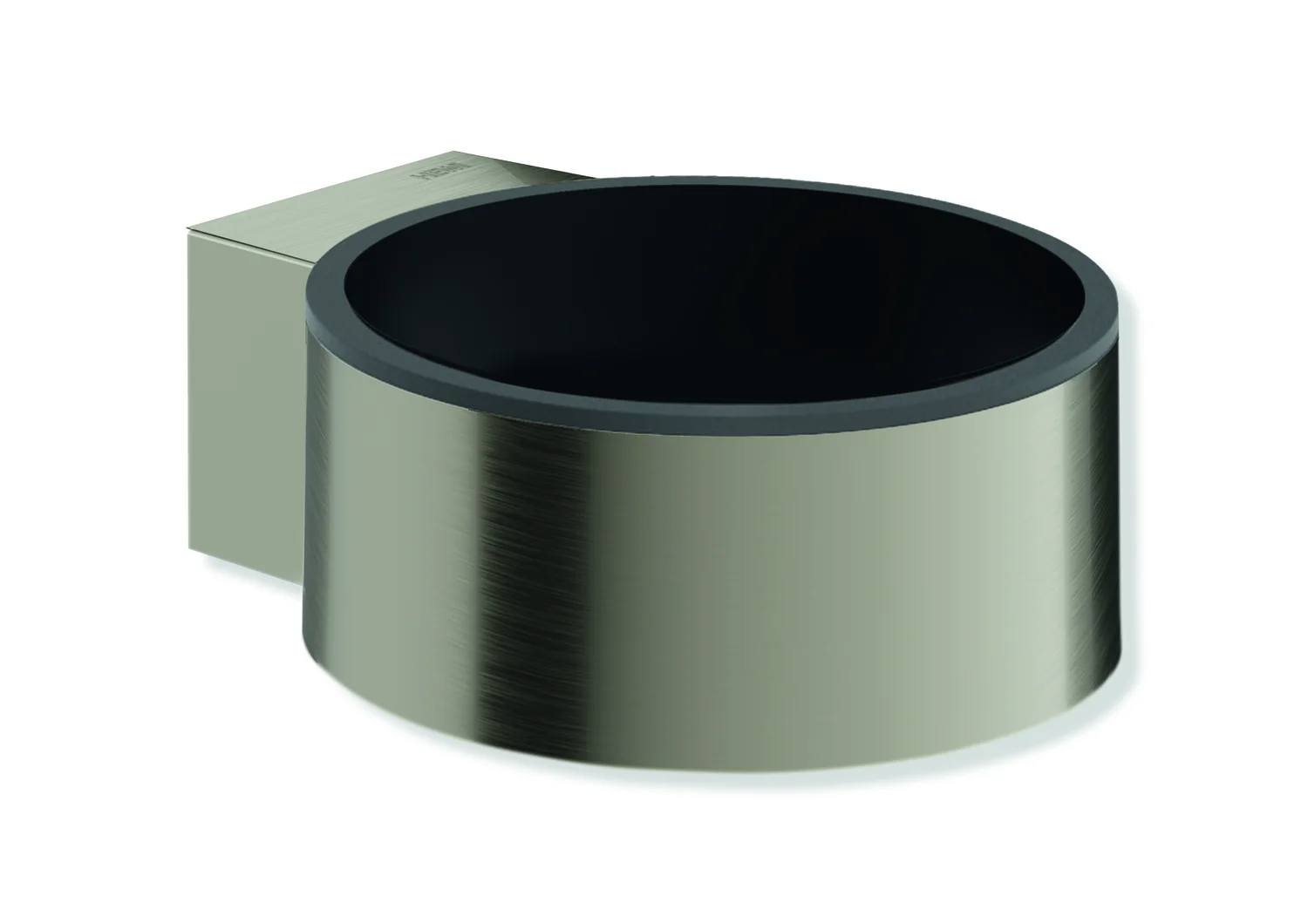 HEWI Föhnhalter System 900, Edelstahl PVD, schwarz, Wandmontage