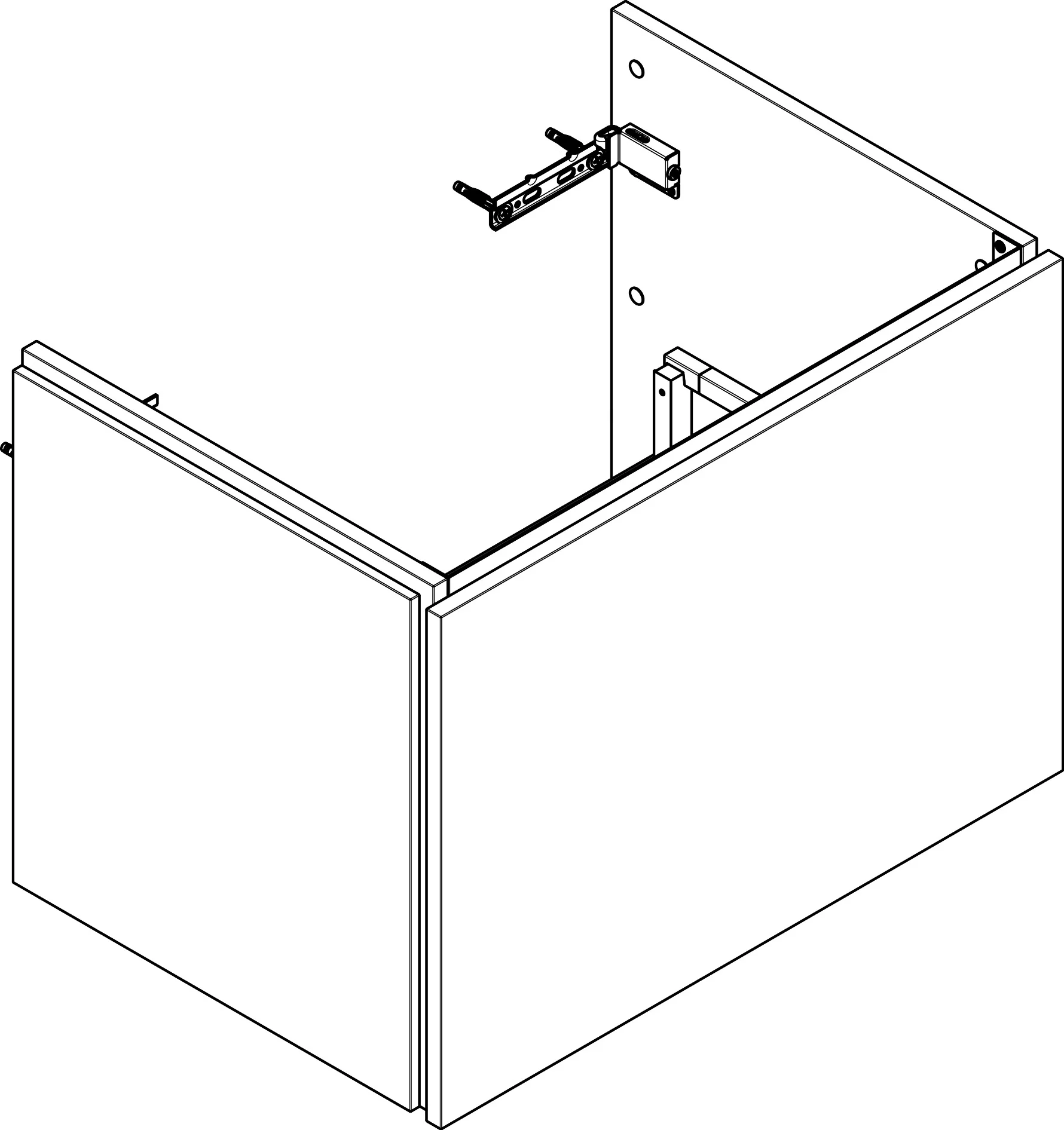 Hansgrohe Waschtischunterschrank Xilesa E, Eiche Kaschmir, 680x470 mm, 1 Schubkasten, Vollauszug mit SoftClose, wandmontiert