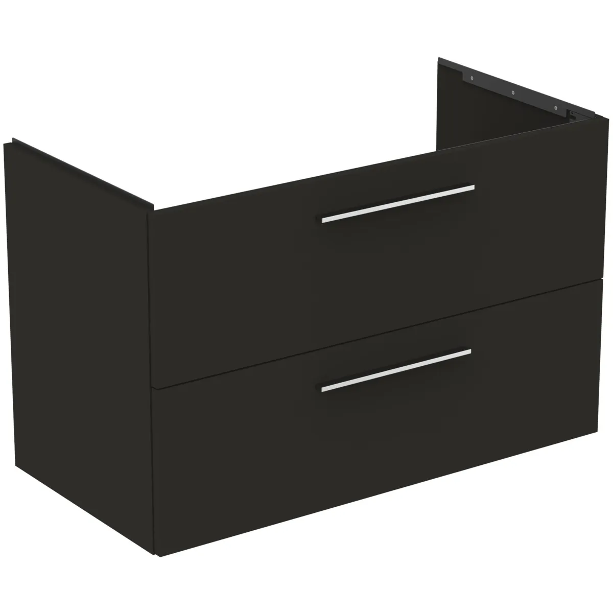 Möbelwaschtischunterschrank i.life B 2 Auszüge Siphonausschnitt auf der rechten Seite 1000x505x630mm Weiß matt