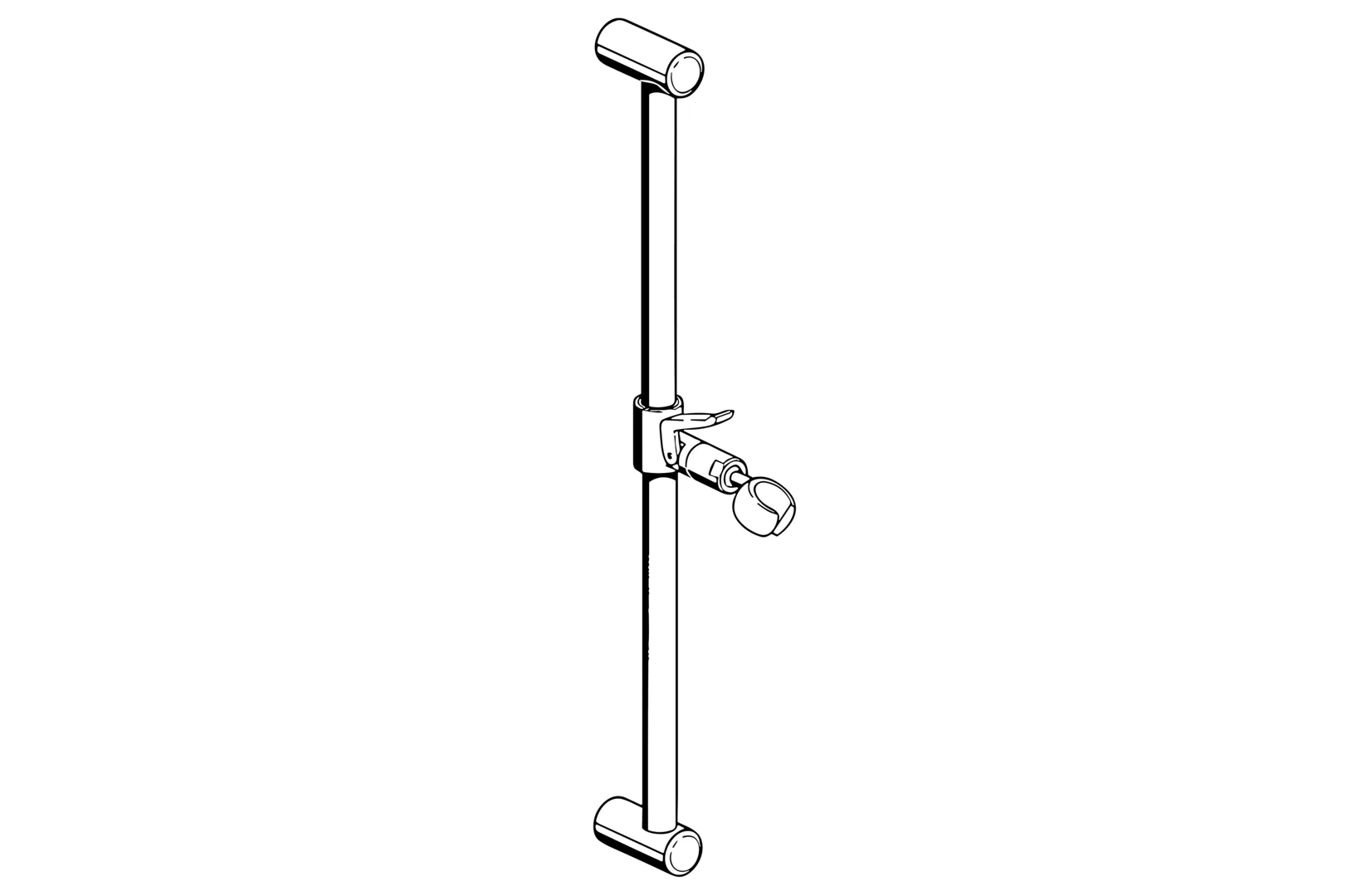 Hansa Wandstange Hansa 0448 Chrom Hansa Wandstange Hansa 0448 Chrom