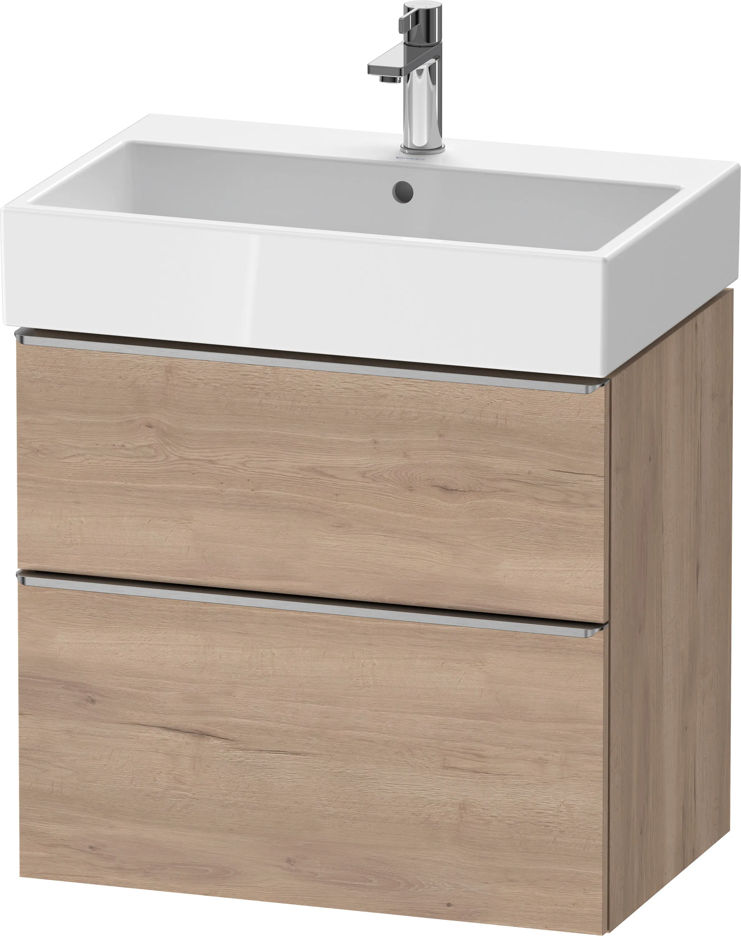 Duravit Waschtischunterschrank wandhängend „D-Neo“ 68,4 × 62,5 × 44,2 cm Eiche Marmoriert