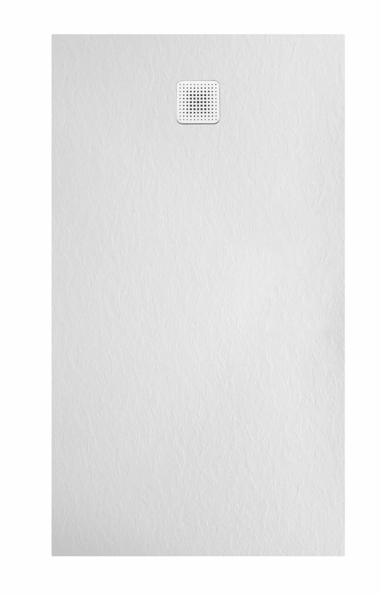 Duschwanne Structura ″S″ 900x750x25 in gesoftete Schieferoptik, mit Antirutsch B, Material Solique, Weiß