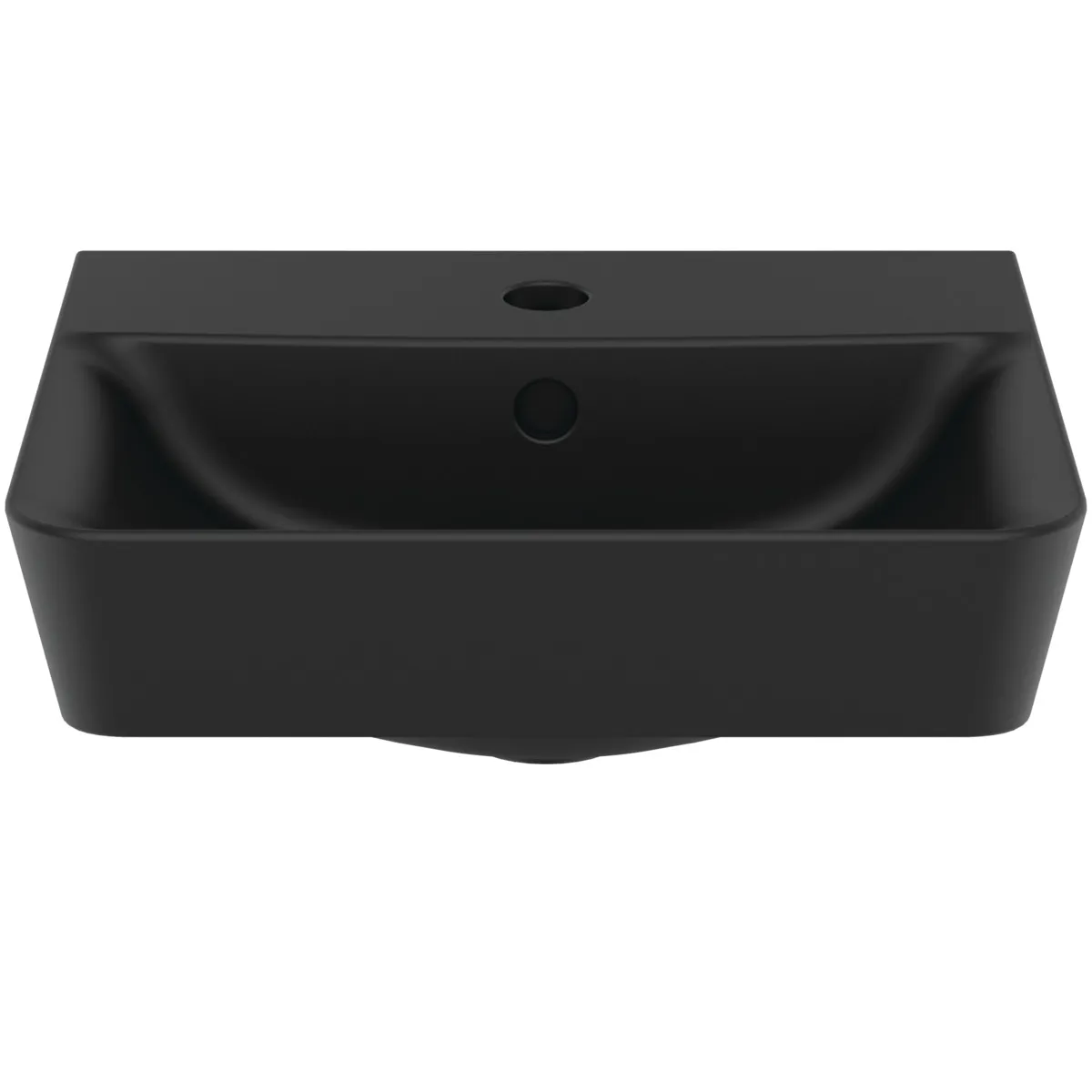 Waschbecken „ConnectAir“ 40 × 35 × 15 cm, Hahnlochposition mittig in Schwarz Matt