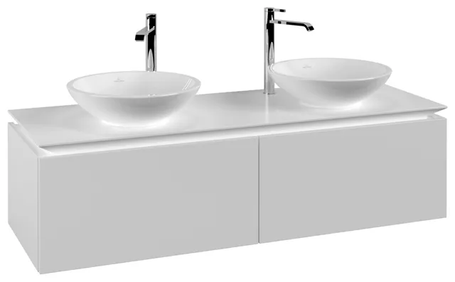 Villeroy & Boch Waschtischunterschrank „Legato“ für Schrankwaschtisch 1400 × 380 × 500 mm Weiß Matt, für links und rechts