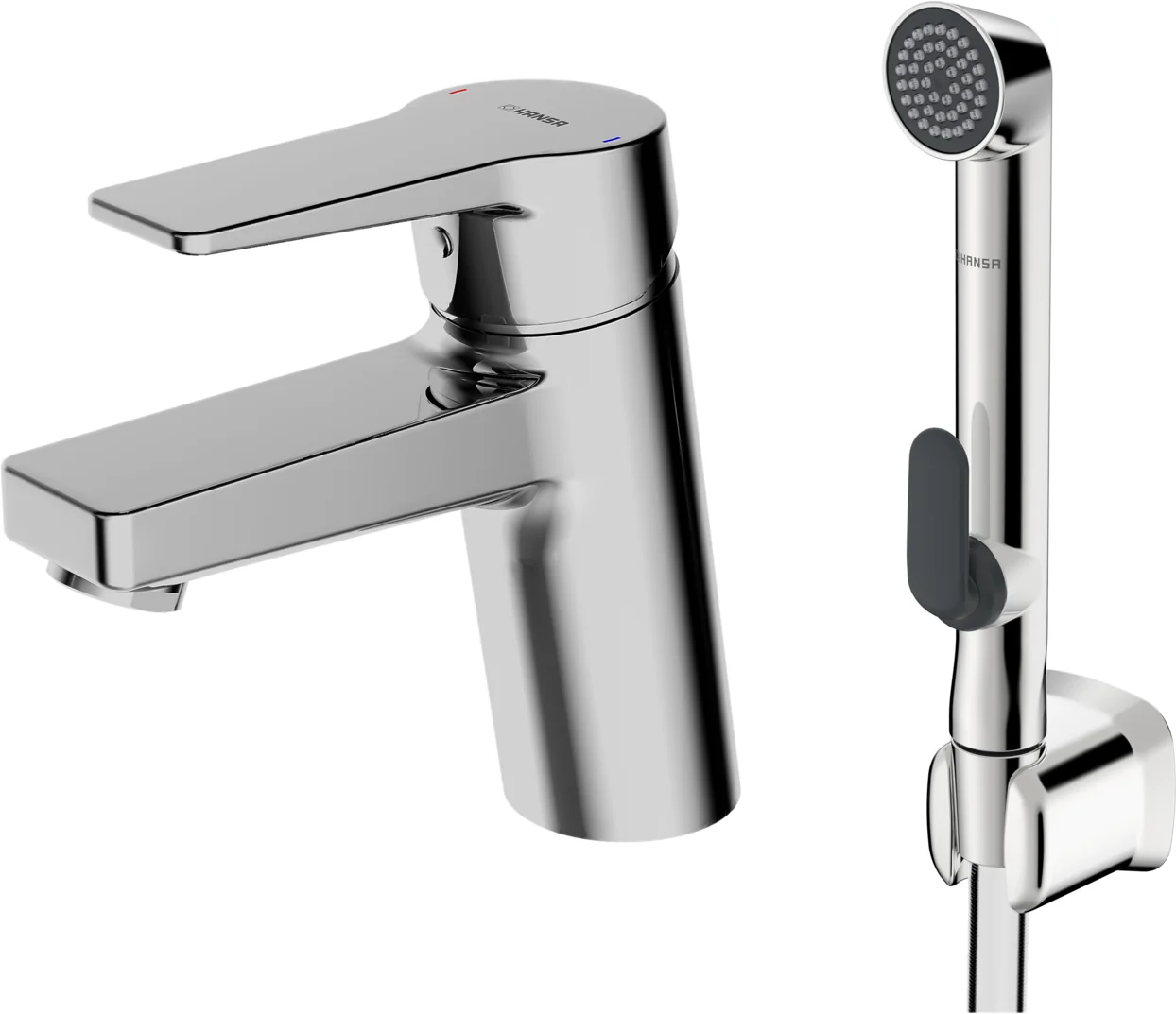 HansaTWIST Einhebelmischer Waschtischbatterie HansaTWIST 0930 Ausladung 121 mm DN15 Chrom